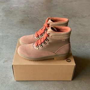 Keds Camp Cognac Suede/Splash Twill Thinsulated Winter Lugged Boots 8 Womens